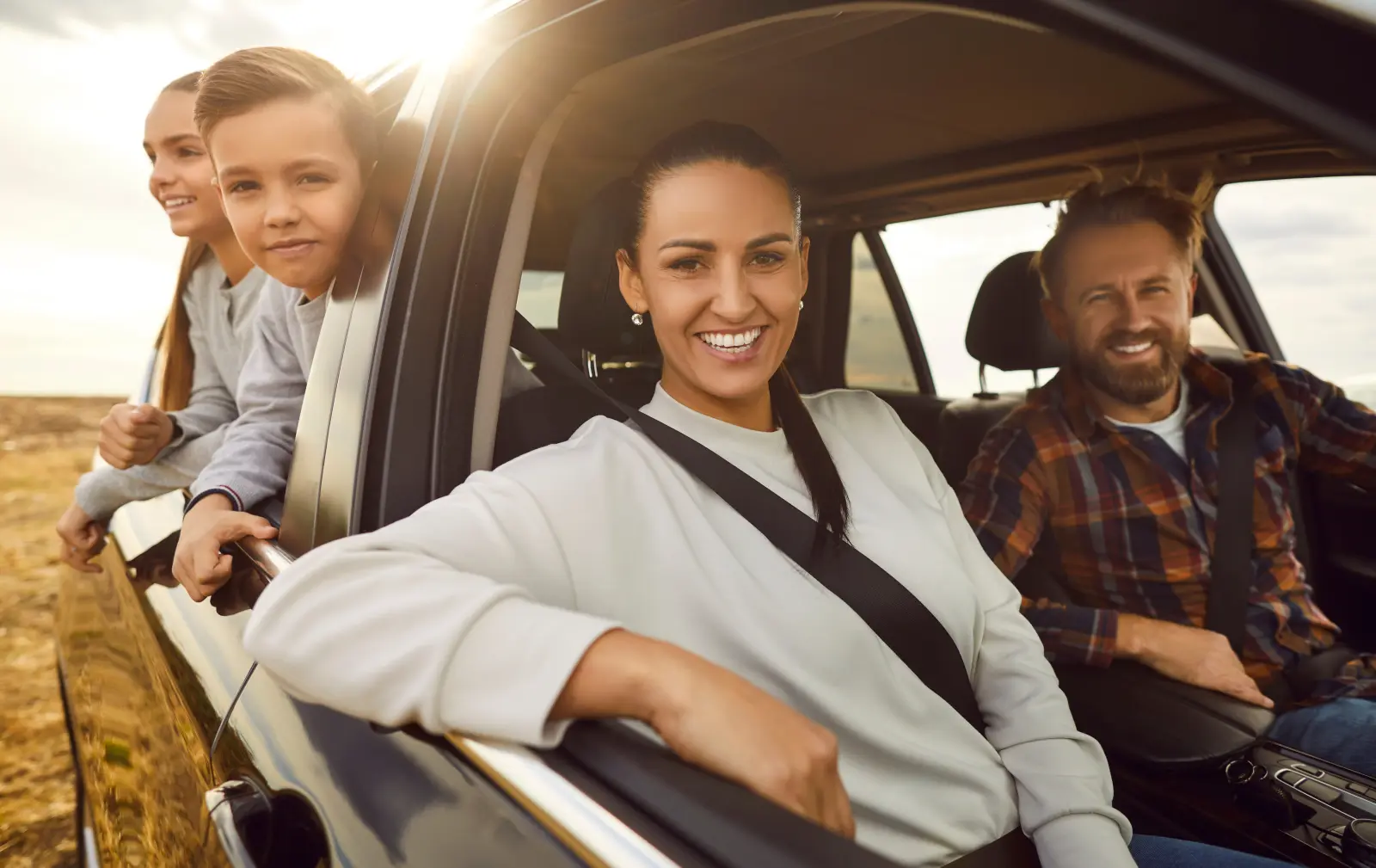 A family back on the road together